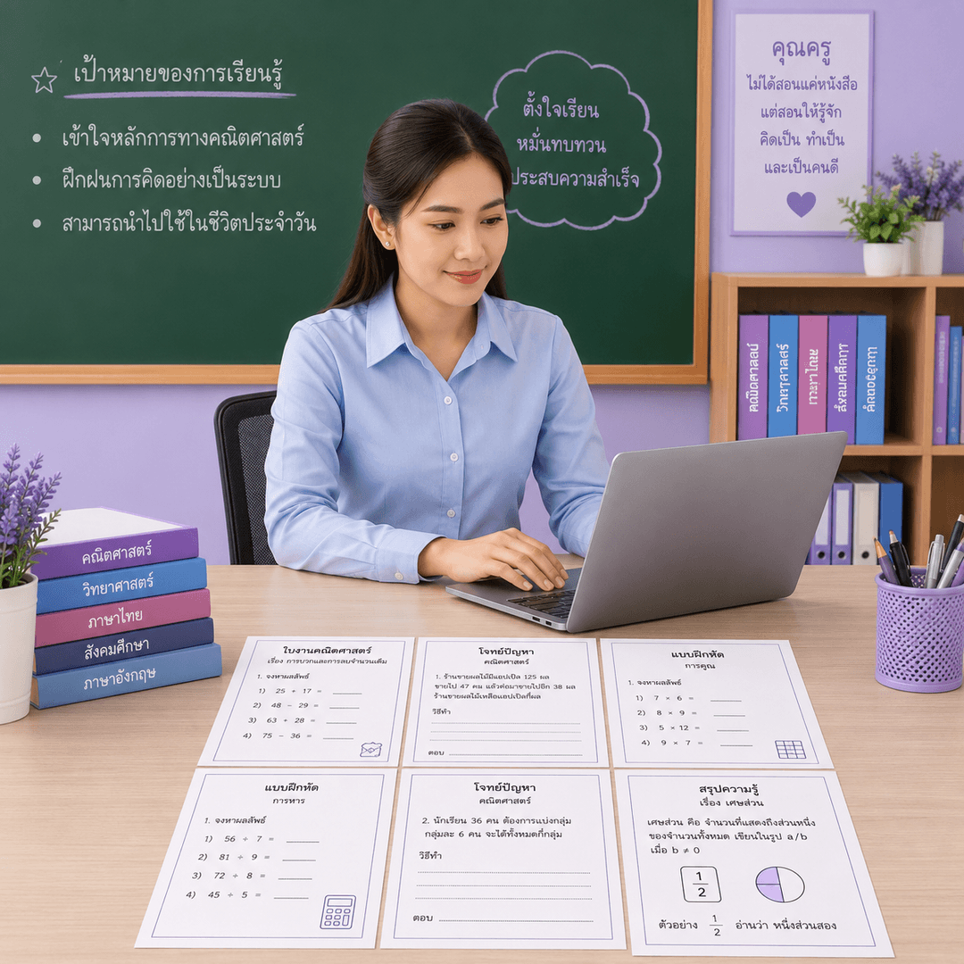 ครูสร้างใบงานด้วย AI